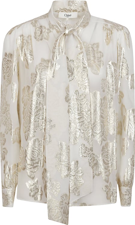 Chloé Floral Print Silk Blend Blouse