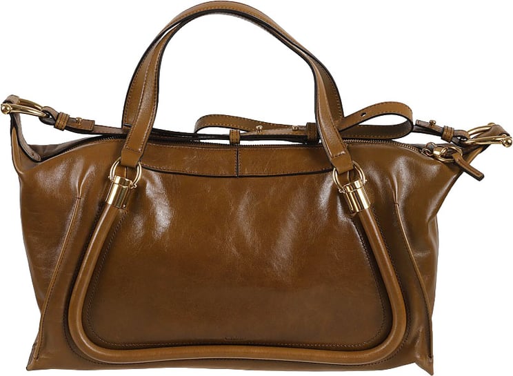 Chloé Structured Leather Shoulder Bag With Gold-Tone Hardware