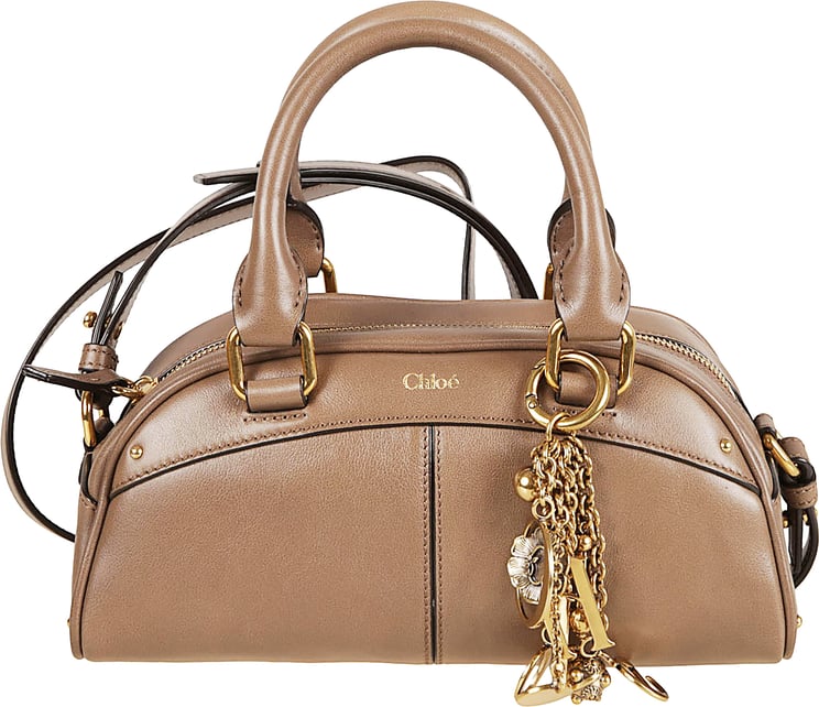 Chloé Structured Small Bowling Bag in Luxurious Calfskin