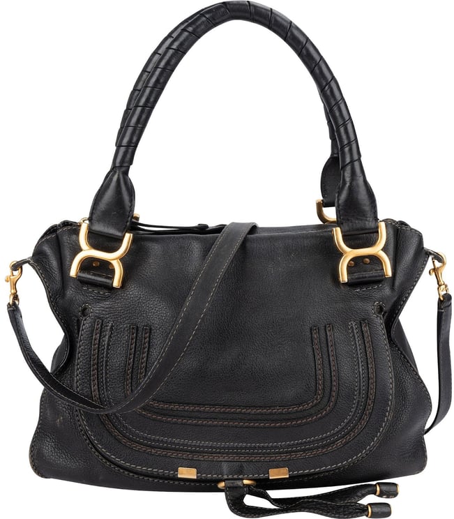 Chloé Chloé Grained Leather Marcie Hobo Handbag