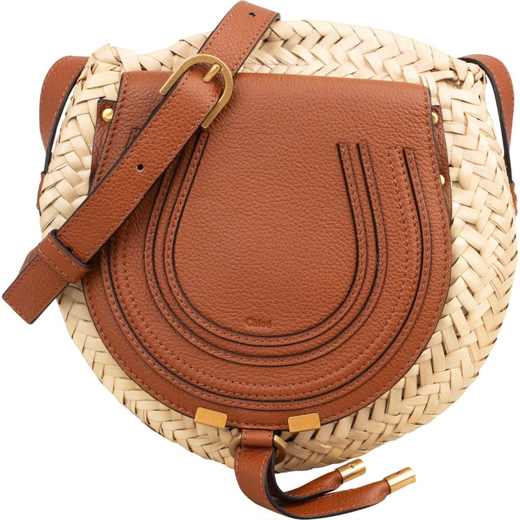 Chloé Chloé Raffia Marcie Basket Crossbody Bag