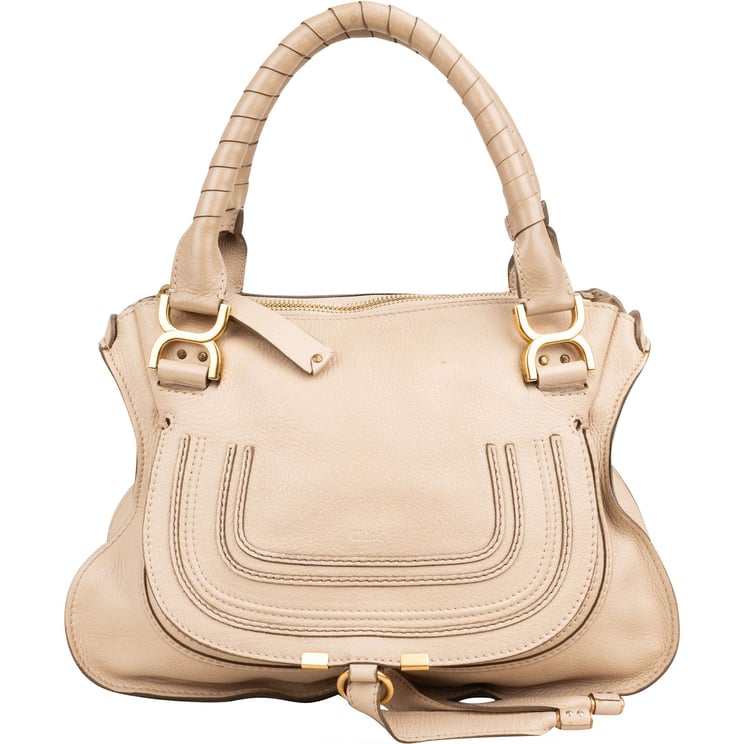 Chloé Chloé Grained Leather Marcie Satchel Handbag