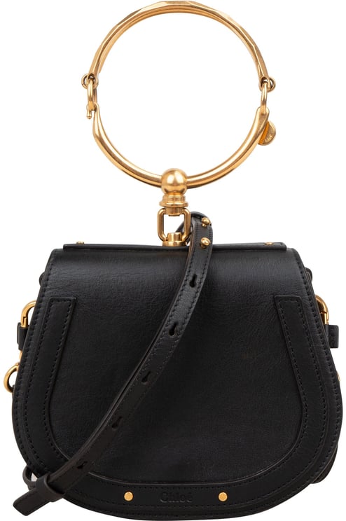 Chloé Chloé Black Leather Nile Bracelet Crossbody Bag