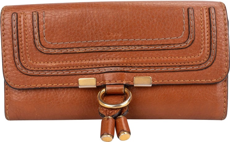 Chloé Chloé Brown Leather Marcie Flap Wallet