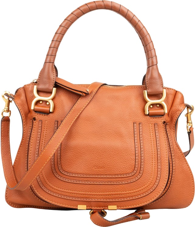 Chloé Chloé Grained Leather Marcie Satchel Handbag