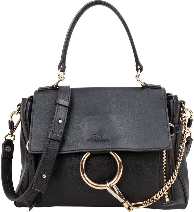 Chloé Chloé Black Leather Faye Day Bag Handbag
