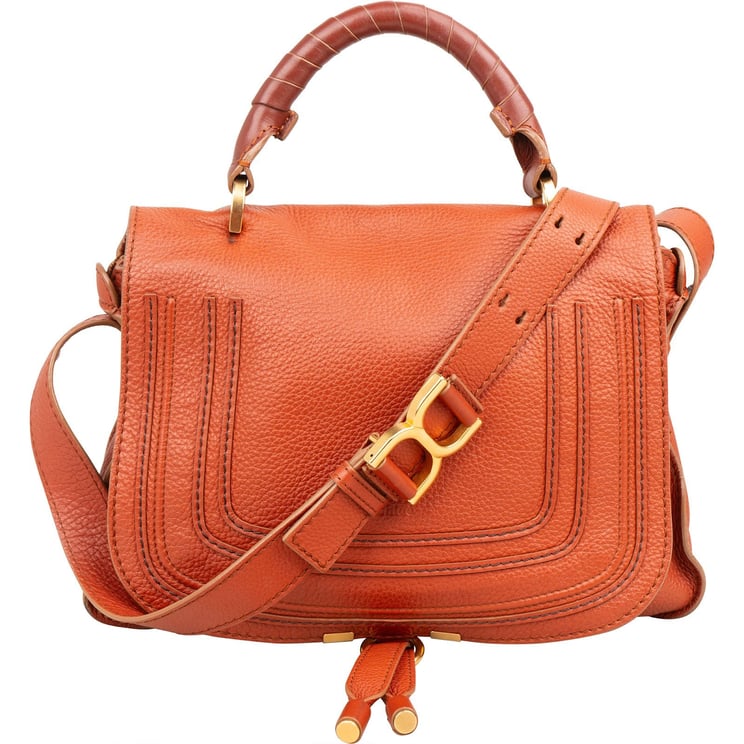 Chloé Chloé Grained Calfskin Marcie Double Carry Bag Handbag