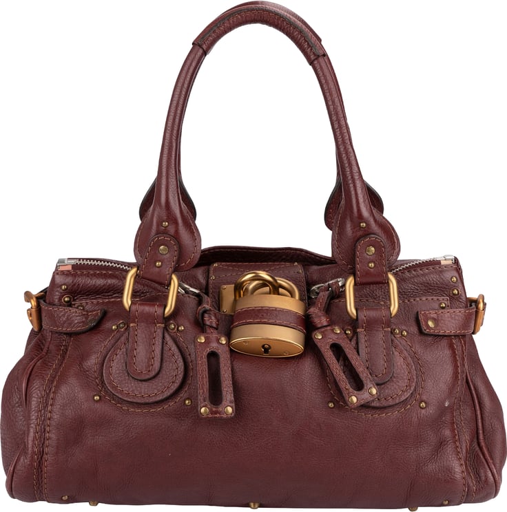 Chloé Chloé Bordeaux Leather Paddington Handbag