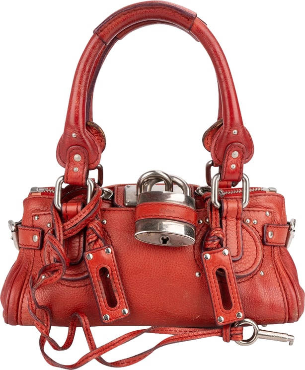 Chloé Chloé Red Leather Paddington Handbag
