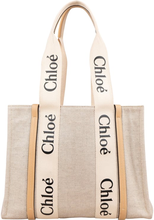 Chloé Chloé Canvas Medium Woody Tote Shoulder Bag