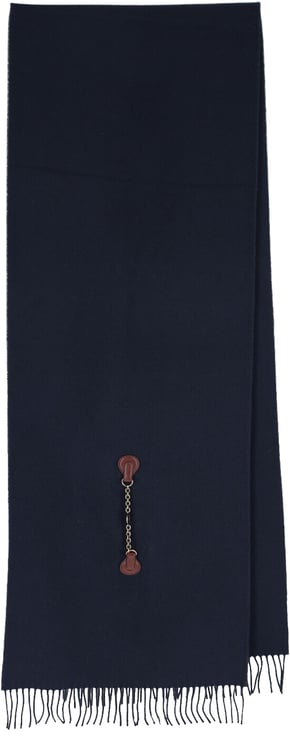 Chloé Blue Iconic Wool Fringed Scarf