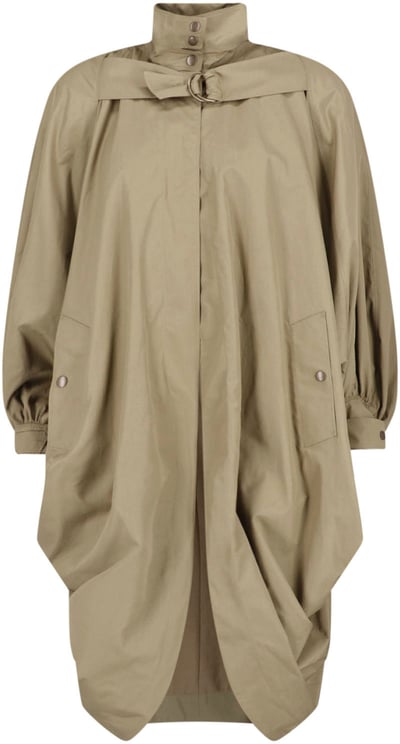 Chloé Neutral High-Collar Casual Fabric Jacket
