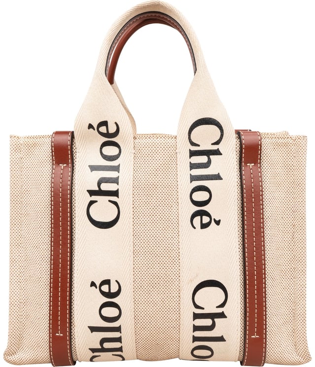 Chloé Chloé Canvas Small Woody Tote Handbag