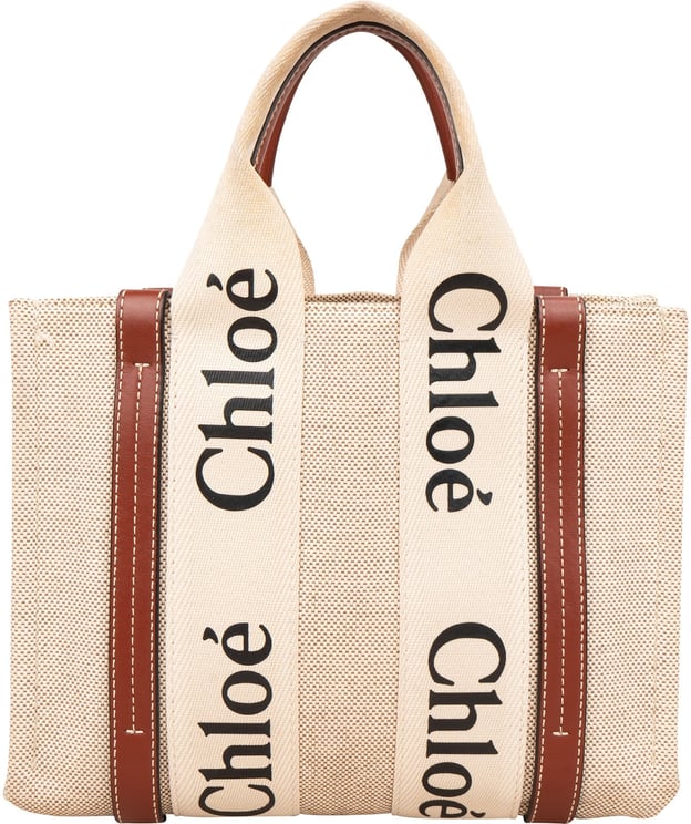 Chloé Chloé Canvas Small Woody Tote Handbag
