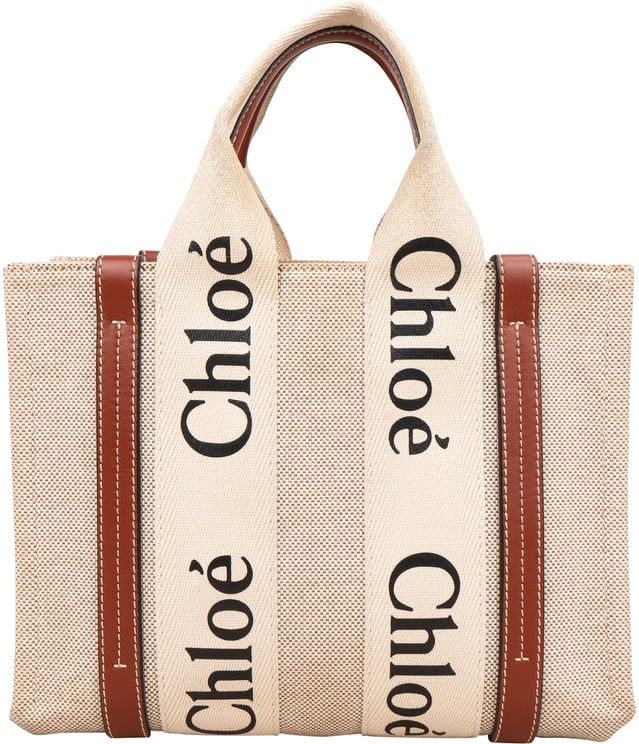 Chloé Chloé Canvas Small Woody Tote Handbag