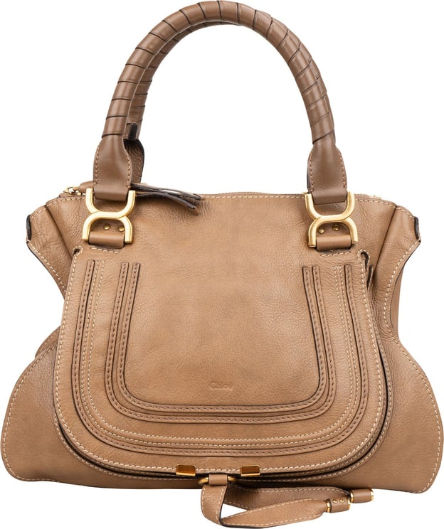 Chloé Chloé Grained Leather Marcie Satchel Handbag