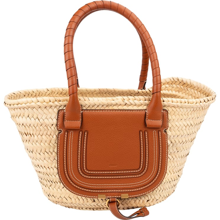 Chloé Chloé Marcie Basket Raffia Shoulder Bag