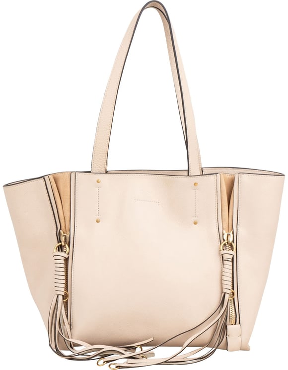 Chloé Chloé Grained Leather Milo Tote Shoulder Bag