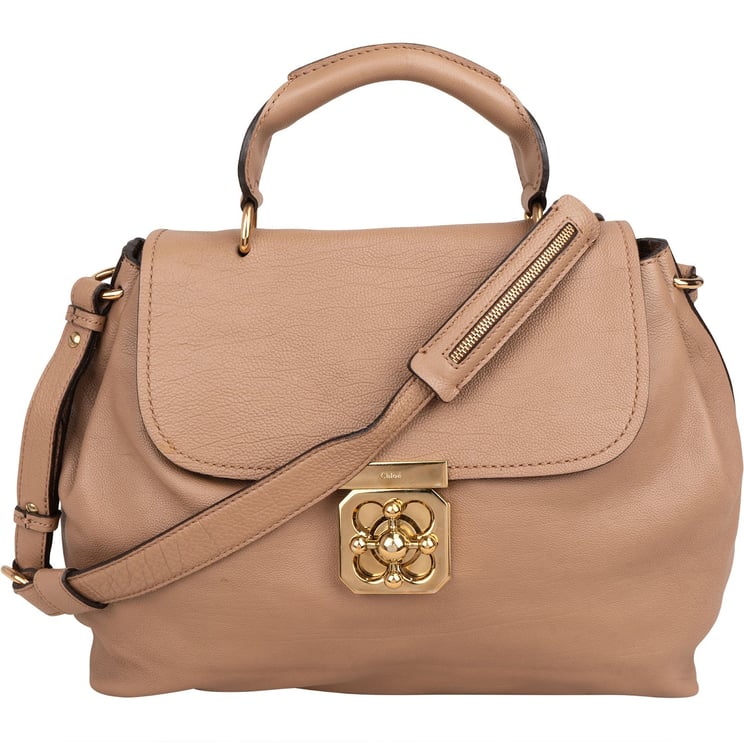 Chloé Chloé Leather Elsie Turnlock Handbag