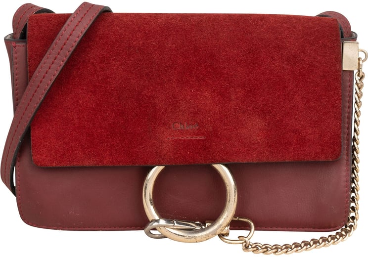 Chloé Chloé Suede Calfskin Faye Small Shoulder Crossbody Bag