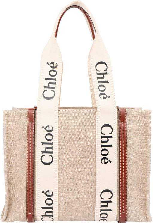 Chloé Chloé Canvas Woody Medium Shoulder Bag