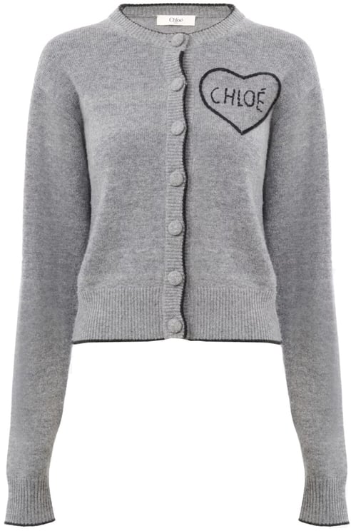 Chloé FITTED CARDIGAN WITH LOGO