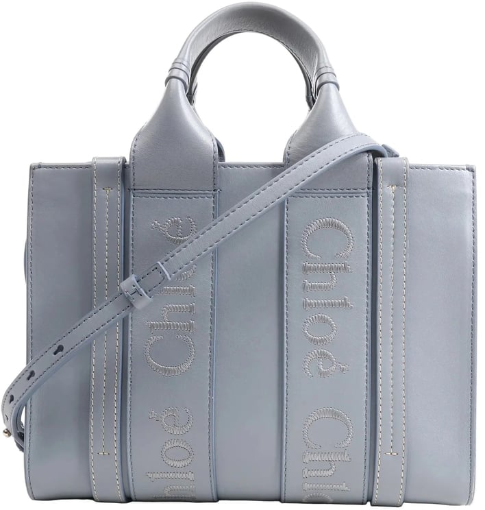 Chloé Chloé Woody Small Leather 2Way Handbag in Blue
