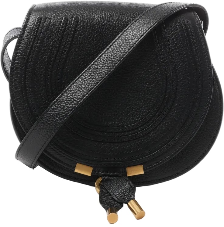 Chloé Chloe Marcie Mini Leather Crossbody Bag in Black