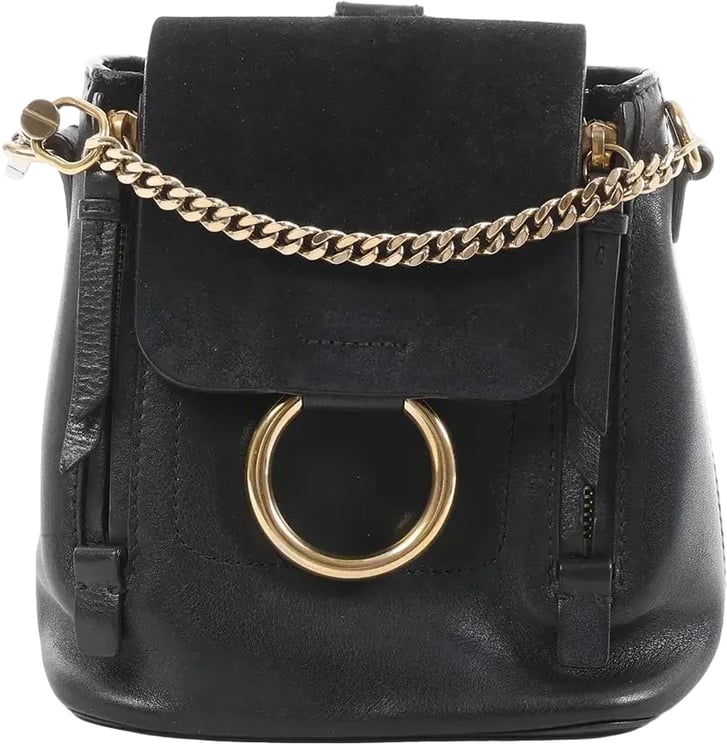Chloé Chloe Faye Leather x Suede Backpack in Black