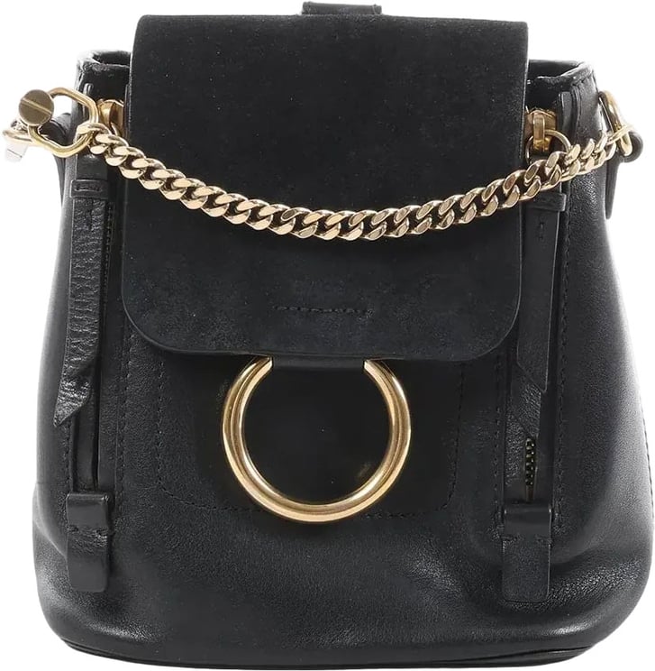 Chloé Chloe Faye Leather x Suede Backpack in Black