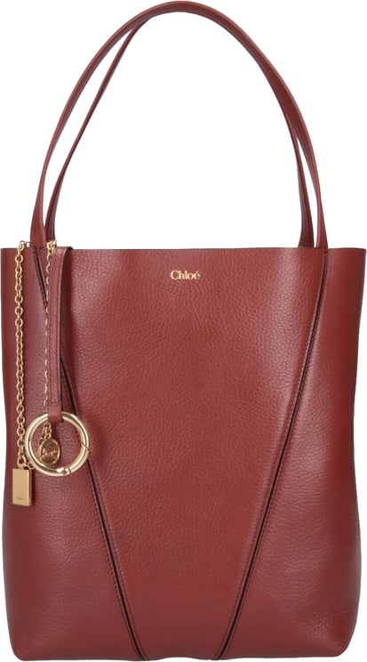 Chloé Structured Pebbled Leather Tote Bag