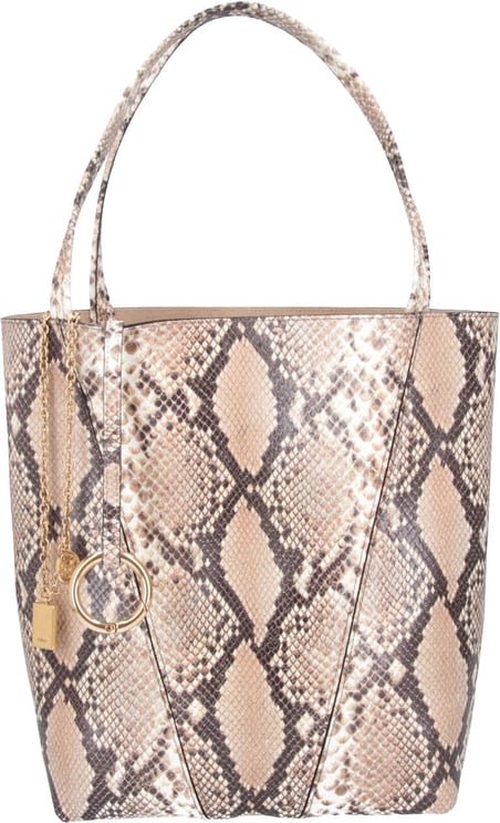 Chloé Structured Snakeskin Pattern Tote Bag