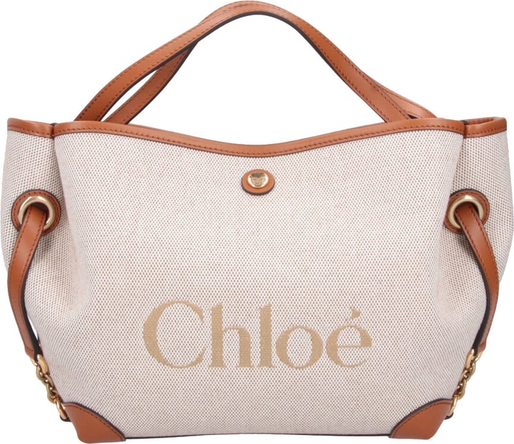 Chloé Medium Tote Bag with Textured Fabric