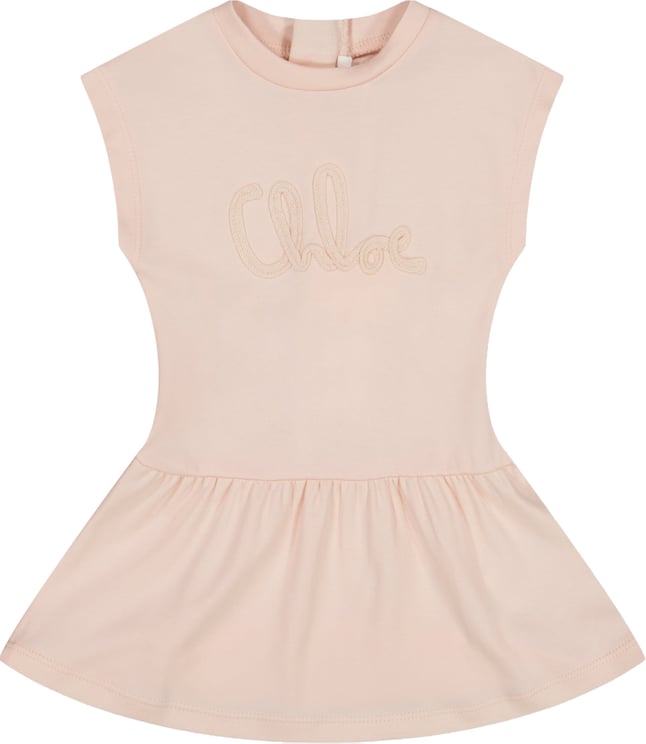 Chloé Chloe Baby Meisjes Jurk In Licht Roze