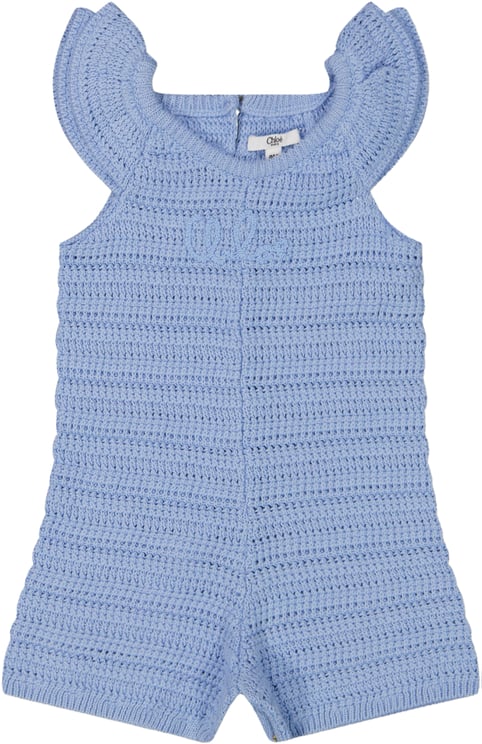 Chloé Chloe Baby Meisjes Jumpsuit In Licht Blauw