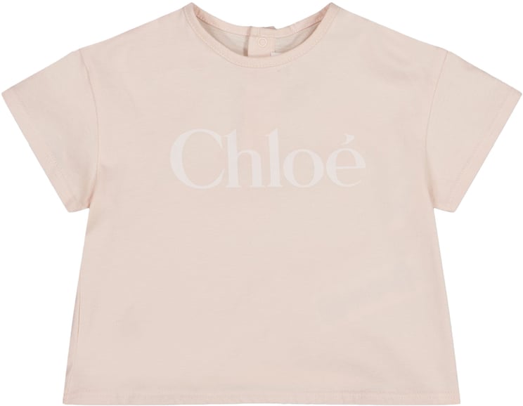 Chloé Chloe Baby Meisjes T-Shirt In Licht Roze
