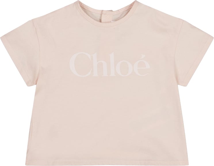 Chloé Chloe Baby Meisjes T-Shirt In Licht Roze
