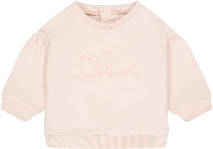 Chloé Chloe Baby Meisjes Trui In Licht Roze