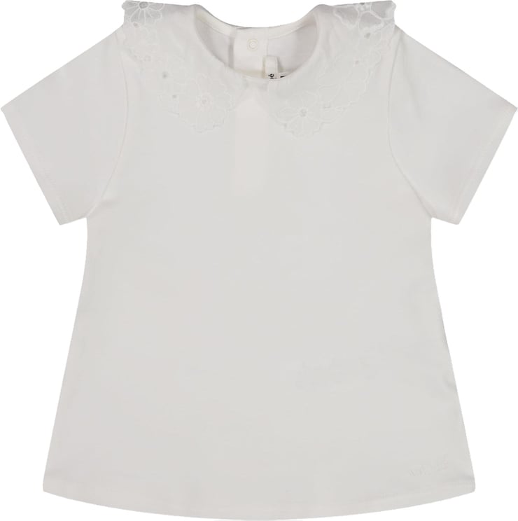 Chloé Chloe Baby Meisjes T-Shirt In Wit
