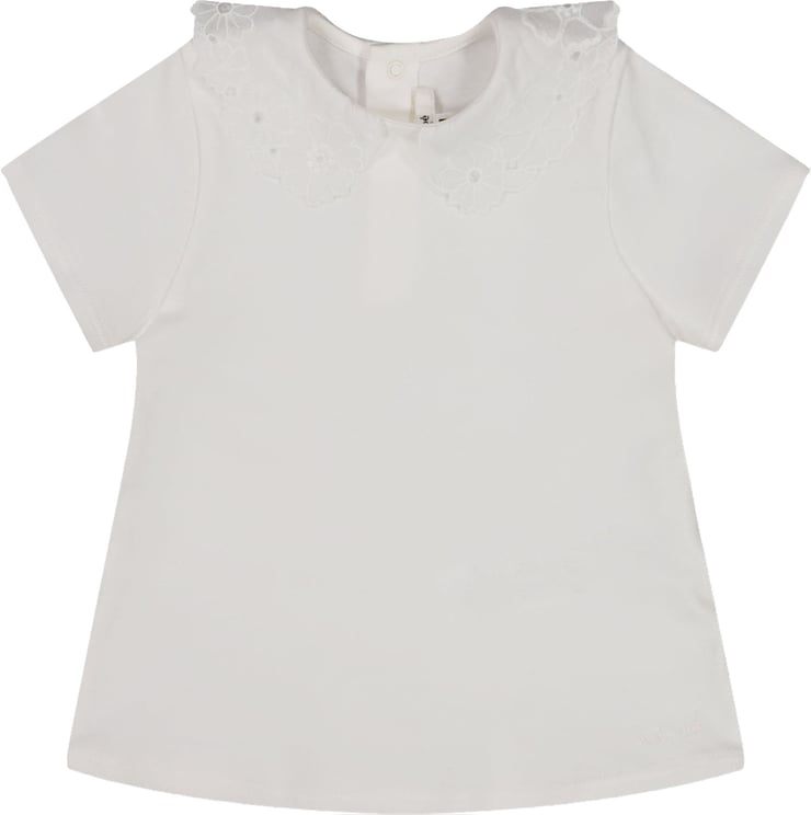 Chloé Chloe Baby Meisjes T-Shirt In Wit