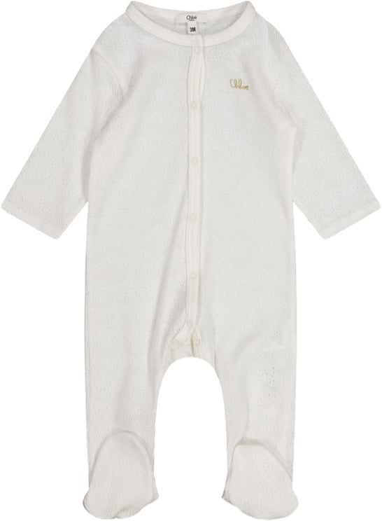 Chloé Chloe Baby Meisjes Boxpakje In Wit