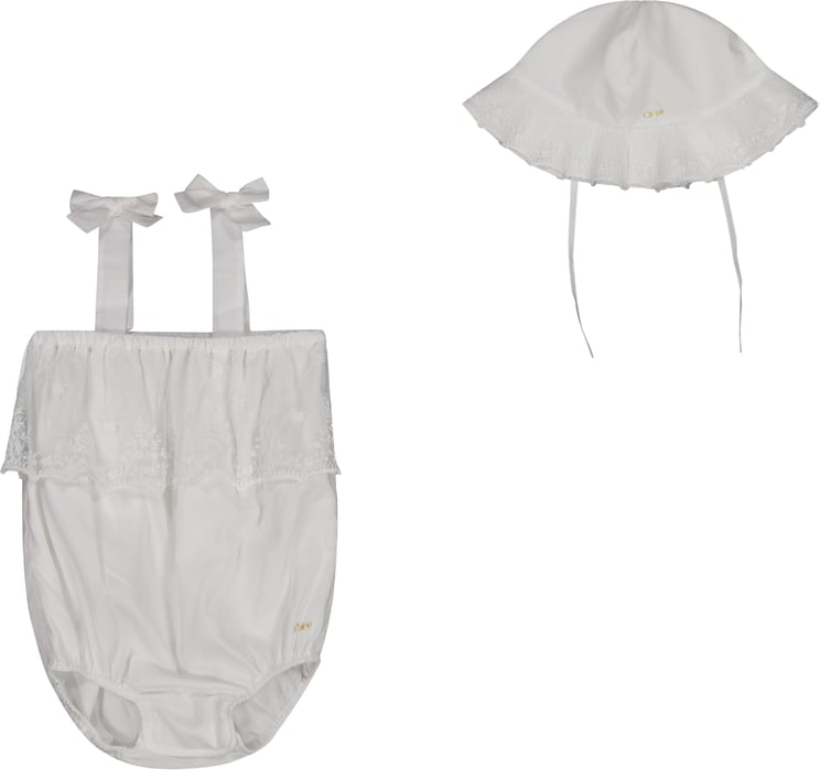 Chloé Chloe Baby Meisjes Setje In Wit