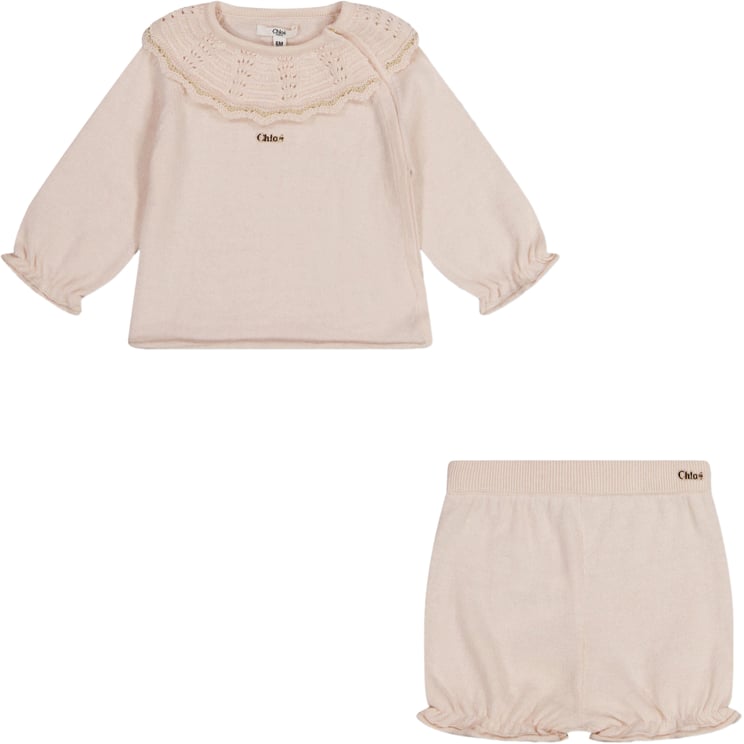 Chloé Chloe Baby Meisjes Setje In Licht Roze