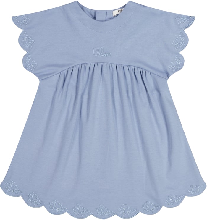 Chloé Chloe Baby Meisjes Jurk In Licht Blauw