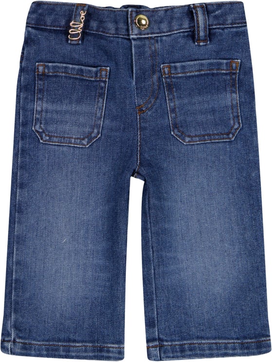 Chloé Chloe Baby Meisjes Jeans In Blauw