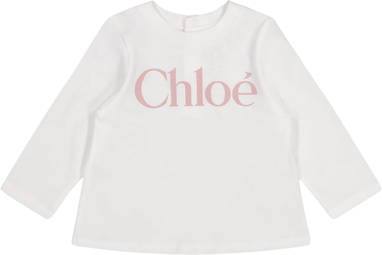 Chloé Chloe Baby Meisjes T-Shirt In Wit