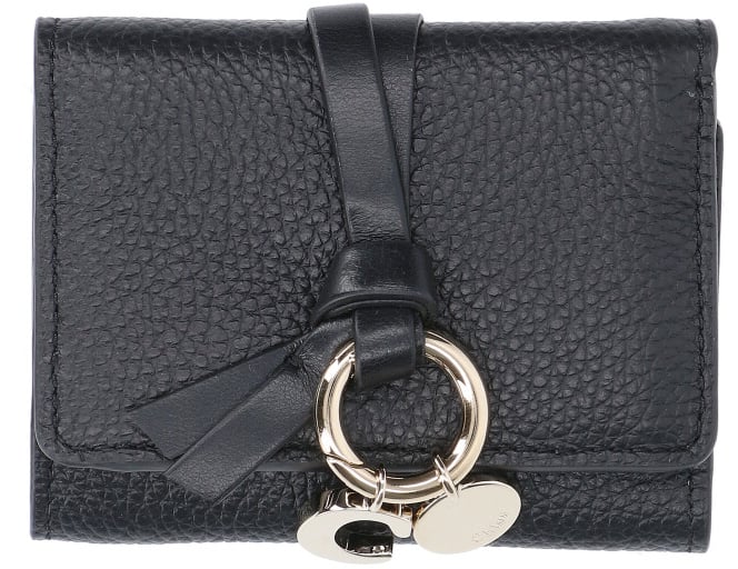 Chloé Black Alphabet Textured Leather Wallet