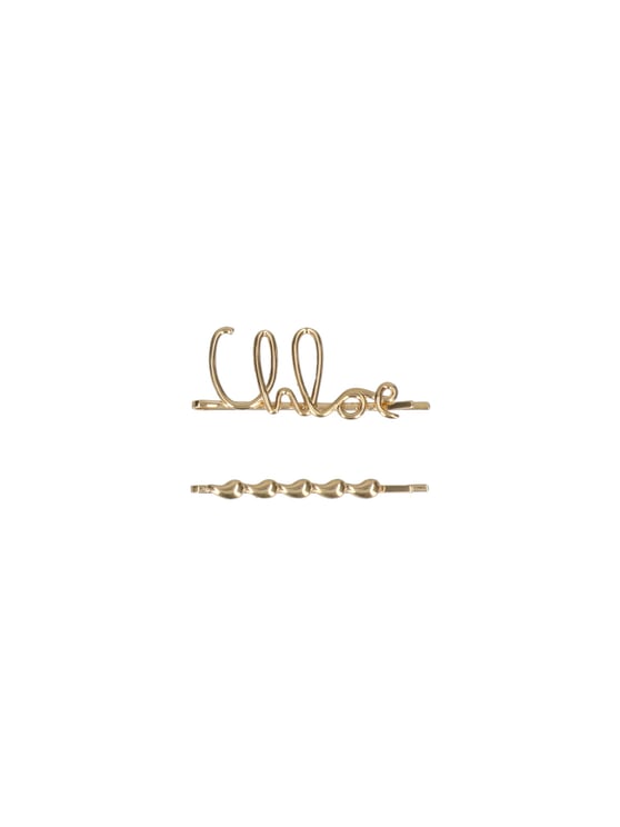 Chloé Gold Iconic Metallic Hair Clip Set