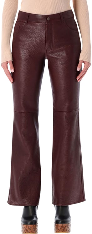 Chloé Leather Pant Violine Bordeayx