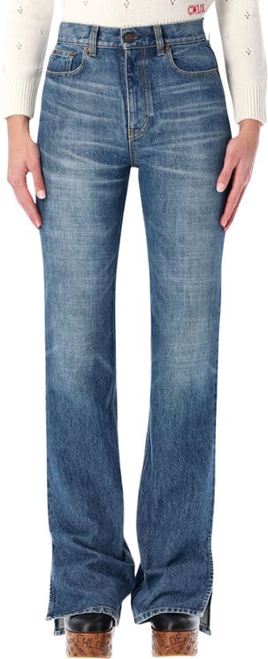 Chloé Slit Denim Faded Indigo